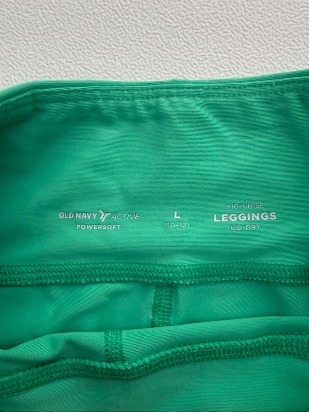 Old Navy Green Leggings with Yellow and Dark Green Accents